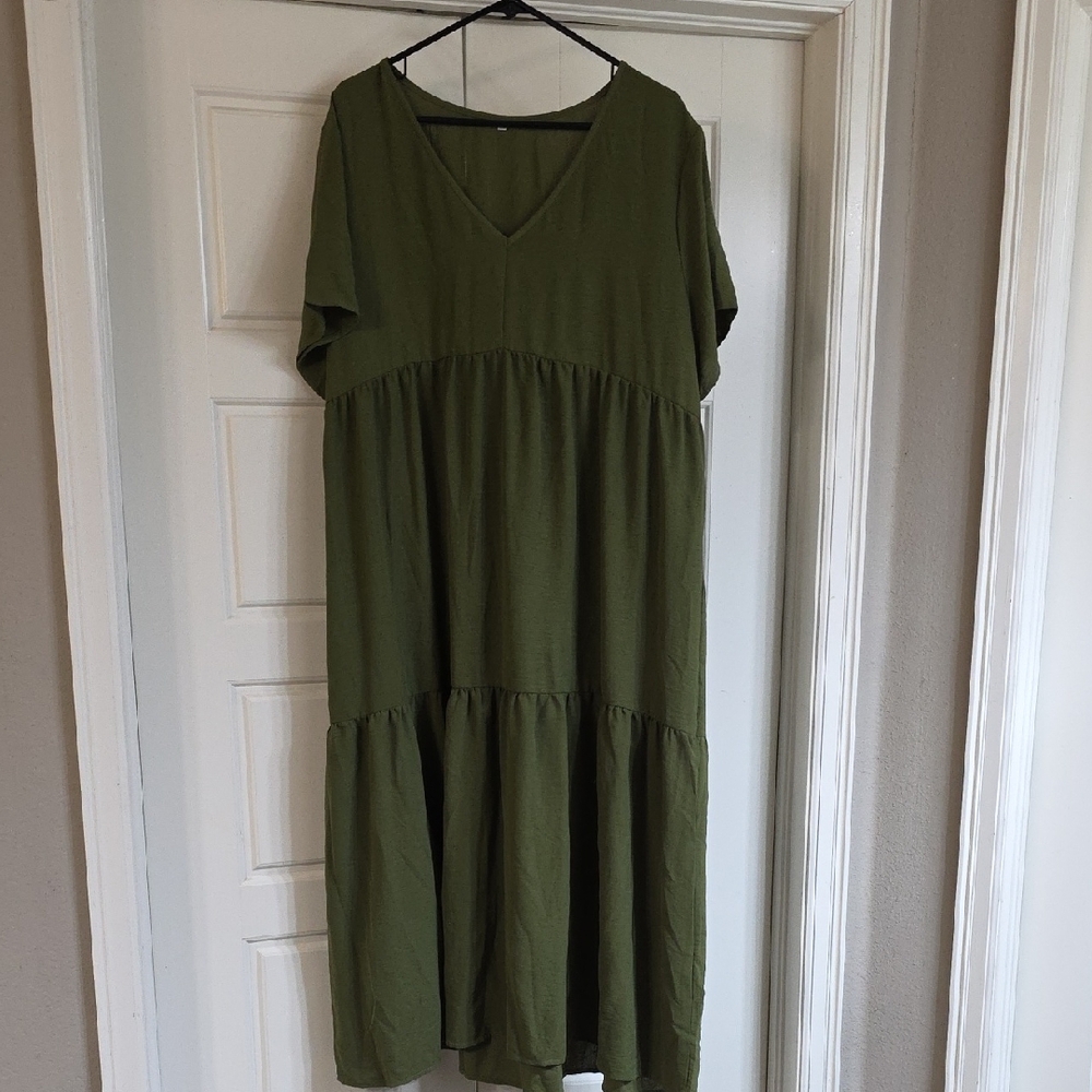 Olive Green Women's Dress